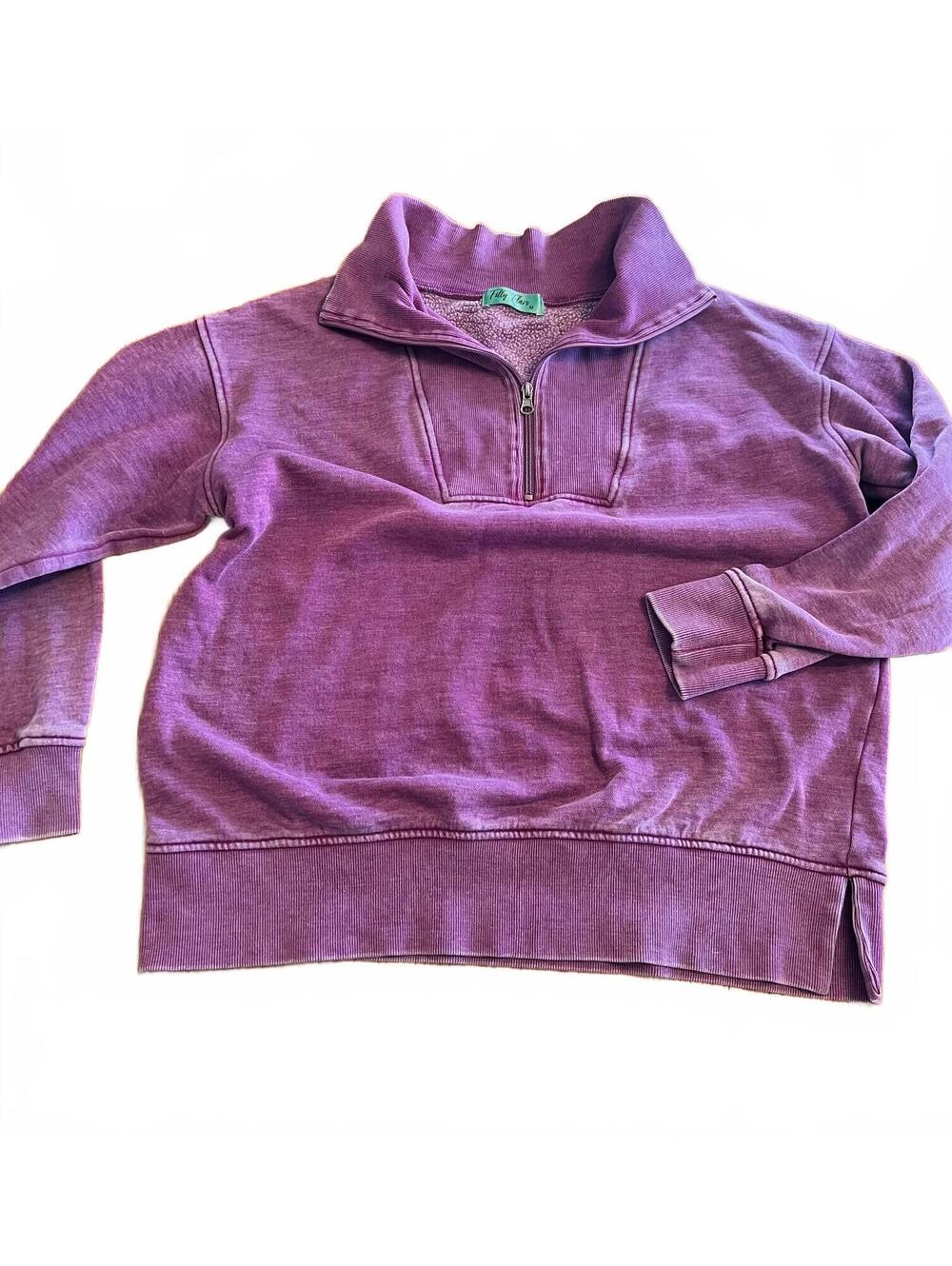 Filly Flair Purple Half-Zip Pullover Sweatshirt Medium
